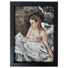 Мармурова картина Дівчина з ковдрою МПП-4 600х850 мм