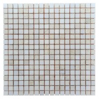 Мозаїчна плитка мармур Beige Mix 15x15x6 мм, матова, негалтована, МКР-4СН