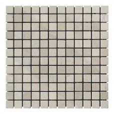 Мозаичная плитка мрамор Beige Mix 23х23x6 мм МКР-2СВ Матовая | Галтованная