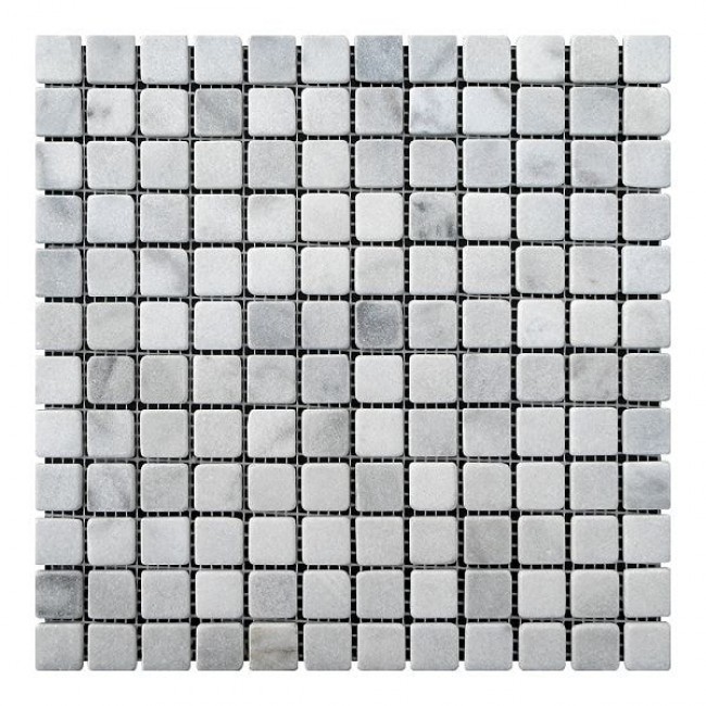 Мозаїчна плитка мармур Grey Mix 23x23x6 мм МКР-2СВ Матова | Галтована