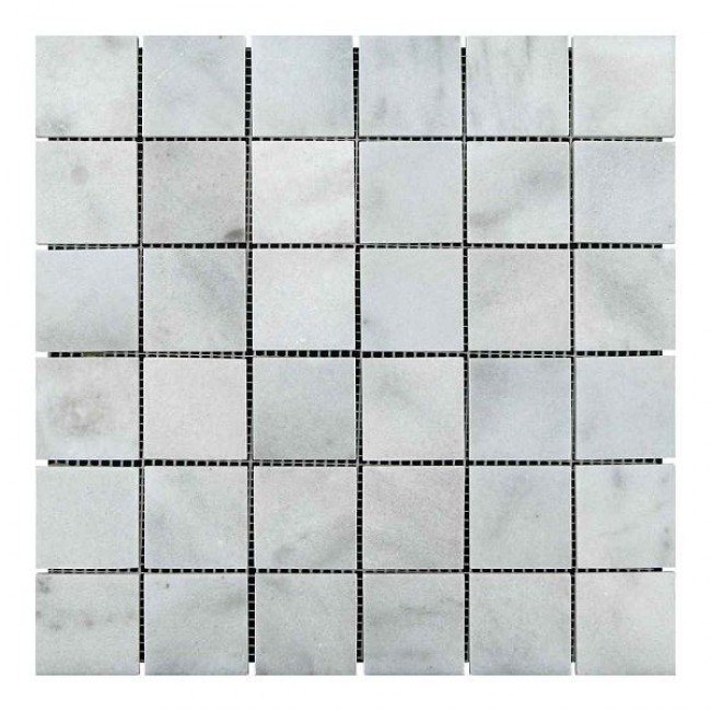Мозаїчна плитка мармур White BI 48x48x6 мм МКР-3П Полірована