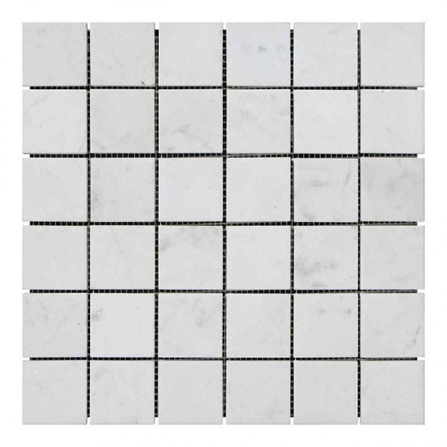 Мозаїчна плитка мармур White Mix 48х48x6 мм МКР-3СН Матова | Невалтована