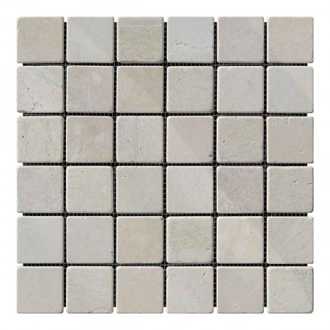 Мозаїчна плитка мармур Beige Mix 48х48x6 мм МКР-3СВ Матова | Галтована
