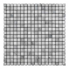Мозаїчна плитка мармур White Mix 15x15x6 мм МКР-4СВ Матова | Галтована
