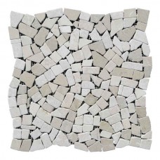 Мозаїчна плитка мармур Beige Mix Хаотична 6 мм МКР-ХСВ Матова | Галтована