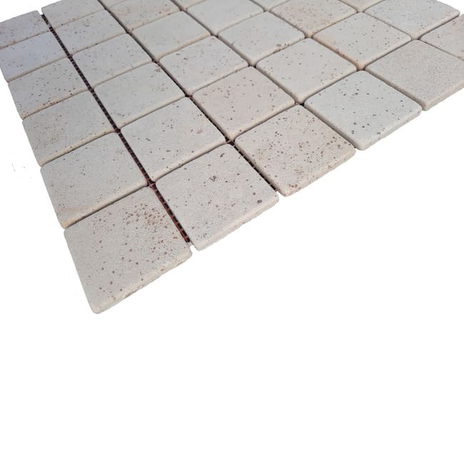 Мозаика плитка песчаник Cream 48х48x6 мм, Матовая | Галтованная, МКР-3СВ