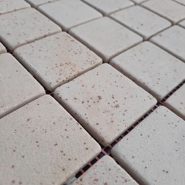 Мозаїка плитка пісковик Cream 48х48x6 мм, Матова | Галтована, МКР-3СВ