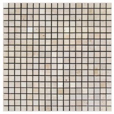 Мозаїчна плитка Травертин Travertine Classic 15x15x6 мм МКР-4СН Матова | Негалтована
