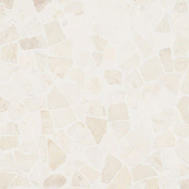 Хаотичная мраморная мозаика Victoria Beige 6 мм МКР-ХСВ Матовая | Галтованная