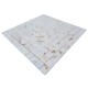 Мозаїчна плитка White Mix Gold 23x23x6 мм МКР-2П Полірована